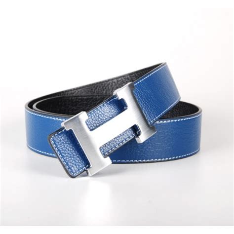 blue hermes belt buckle